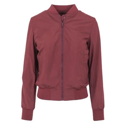 Abbildung von Urban Classics Damen Dames Light Bomber Jacket Jacke, Red (Burgundy 606), M EU
