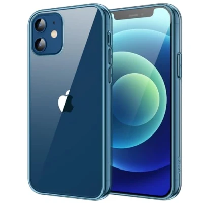Abbildung von JETech Hülle für iPhone 12/12 Pro 6,1 Zoll, Nie Vergilbung Handyhülle Schutzhülle Case Cover mit Anti kratzt Transparente und Rückseite (Navy)
