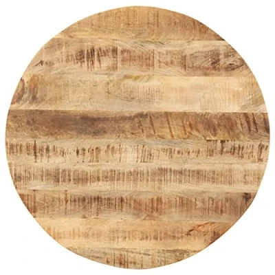 Abbildung von vidaXL Mangoholz Massiv Tischplatte Massivholzplatte Holzplatte Ersatztischplatte Holz Platte für Esstisch Esszimmertisch Rund 15 16mm 70cm