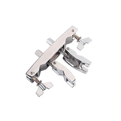 Abbildung von Alnicov Drum Grab Clamp Adjustgrab 2 Loch, Aluminiumlegierung Trommel Multifunktionsclip für Trommelzubehör