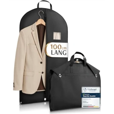 Abbildung von Bruce Kleidersack Optimierte Materialstärke von 120 GSM (Hochwertige Kleiderhülle für Anzug und Kleid) Atmungsaktive Anzugtasche Reisen