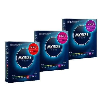 Abbildung von PRO «Probierset XXL» (60mm, 64mm, 69mm) Kondome Testpaket (9 Kondome) 9 St