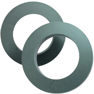 Abbildung von Flowerbox Oasis Steckschaum Foam Frames Ring Ø40cm Steckmasse Steckschwamm 2 Stück