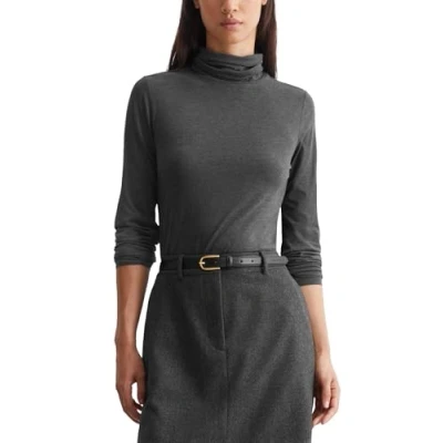 Abbildung von Marc O&#039;Polo Regular Langarmshirt, Damen, Größe: Large, Deep grey melange