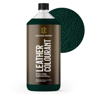Abbildung von Sehr Deckend Wasser Lederfarbe Waldgrün 1L Leather Paint für Natur und ÖkoLeder Dye Ohne Alkohol alle Lederaccessoires Reißt oder Blättert Nicht ab