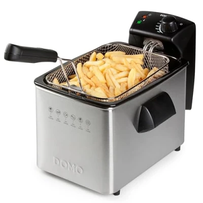Abbildung von Domo DO465FR Edelstahl Fritteuse, 3000 W, 4 Liter