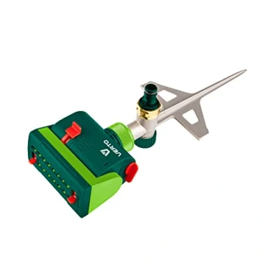 Abbildung von VERTO Rasensprenger Kreisregner Beregnungsfläche 208 m² 16 Düsen Bewässerung Impulsregner Regner Gartenbewässerung Sprinkler