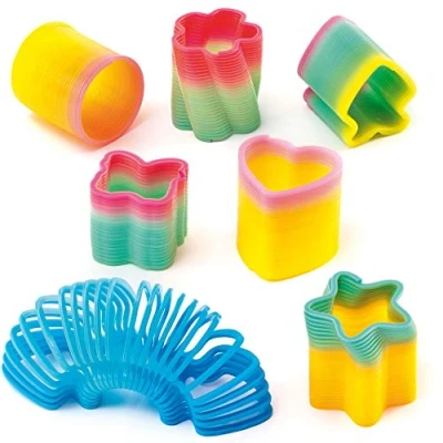 Abbildung von Baker Ross Mini Sprungfedern in Regenbogenfarben als Party Überraschung für Kinder ,6 Stück (1er Pack)