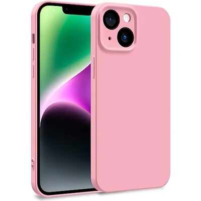 Abbildung von MyGadget Hülle kompatibel mit iPhone 14 Zweilagige Handyhülle Kameraschutz Cover Innenfutter &amp; Silikon außen Rosa