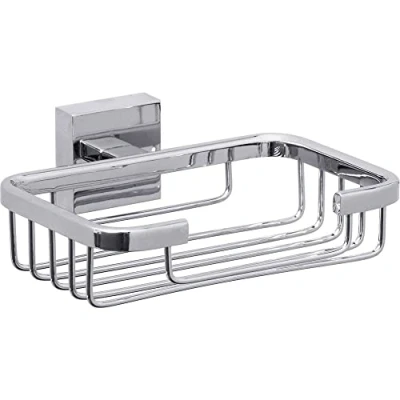 Abbildung von tesa Seifenspender 1x ekkro Seifenablage, (Komplett Set, 2 tlg), chrom 11,8 cm : 13,5 5