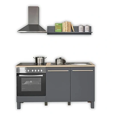 Abbildung von BASIC by Balculina Pantryküche &quot;Bilberry&quot;, Breite 160 cm