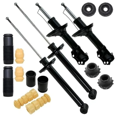 Abbildung von ATEC Germany 4x Gasdruck Stoßdämpfer Vorne &amp; Hinten Federbein inkl. Domlager Staubschutzsatz, Kompatibel mit VW PASSAT B3/B4 (3A2, 35I), Variant (3A5, 35I)