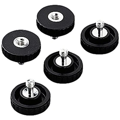 Abbildung von Hama 5 Geräteschrauben für Fotozubehör, Länge 11 mm, Gewinde A 1/4&quot;, Kunststoff/Metall, Silber
