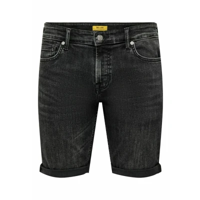 Abbildung von Only &amp; Sons Jeans Shorts, Herren, Größe: Small, Washed black