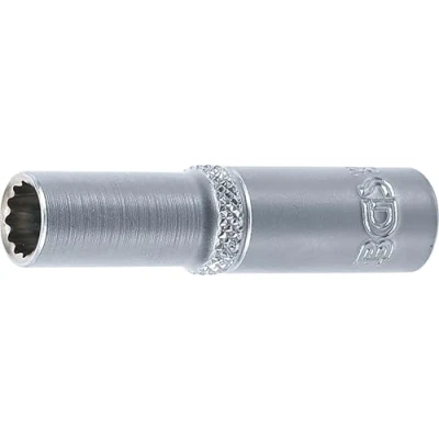 Abbildung von BGS 10707 Steckschlüssel Einsatz Zwölfkant, tief 6,3 mm (1/4&quot;) SW 7 CV Stahl Stecknuss Nuss