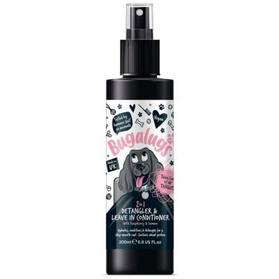 Abbildung von Bugalugs Fellpflege 2 in 1 Entwirr und Leave Conditioner Spray mit Himbeere, 200 ml, (1 St), Entwirrungsspray, langanhaltender Duft
