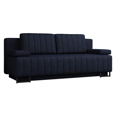 Abbildung von Schlafsofa Mukusa mit Bettkasten, Couch, Bettsofa, Sofa Schlaffunktion, Polstersofa, Metallfüße, Bettfunktion, Couchgarnitur (Lux 34)