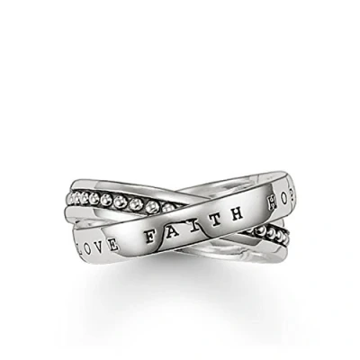 Abbildung von THOMAS SABO Silberring Silber Glaube, Liebe, Hoffnung