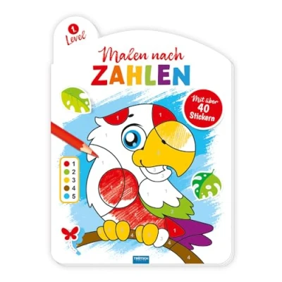 Abbildung von Trötsch Malen nach Zahlen 1. Level Malbuch: Malbuch Beschäftigungsbuch Ausmalbuch