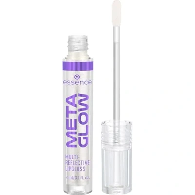 Abbildung von essence META GLOW MULTI REFLECTIVE LIPGLOSS, Nr. 01, Silber, pflegend, sofortiges Ergebnis, glänzend, schimmernd, vegan, ohne Parabene, Mikroplastikpartikel, Nanopartikel frei, 1er Pack (3ml)