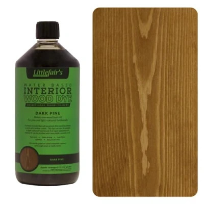 Abbildung von Littlefair&#039;s Holzlasur 1ltr Innen Holz Lasur Für Natürliche Holzmaserung Wasserbasierte Wood Stain Schnell Trocknend &amp; Umweltfreundlich Farbe: Dunkle Kiefer