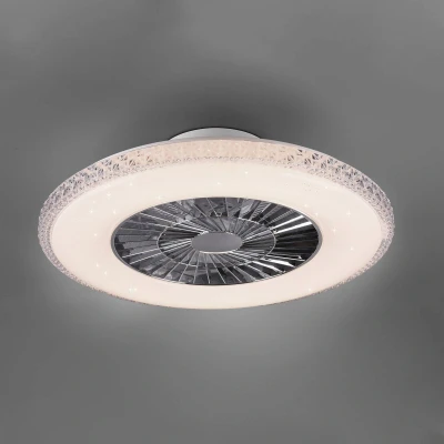 Abbildung von TRIO Leuchten LED Deckenleuchte Harstad Deckenventilator, Timerfunktion, Ventilatorfunktion, fest integriert, Neutralweiß, Deckenlampe, Ventilator, Fernbedienung, Ventilator getrennt schaltbar