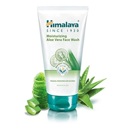 Abbildung von Himalaya Moisturizing Aloe Vera Face Wash,Cleanses, Soothes and Nourishes Skin Protects from Damage Refreshes Dull, Tired Skin,For Normal to Oily 150ml (Pack of 2)