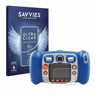 Abbildung von Savvies 6 Stück Schutzfolie für Vtech Kidizoom Duo 5.0 Displayschutz Folie Ultra Transparent