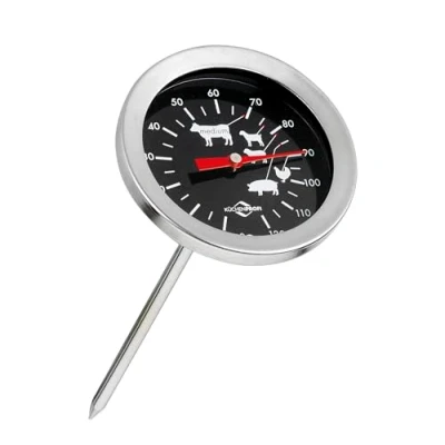 Abbildung von Küchenprofi Bratenthermometer, Messbereich 0C bis 120C, Gar Temperatur Anzeige für verschiedene Fleischsorten, Messfühler 10,5 cm, Edelstahl rostfrei
