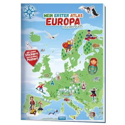 Abbildung von Trötsch Stickerbuch Mein erster Atlas Europa: Beschäftigungbuch Lernbuch