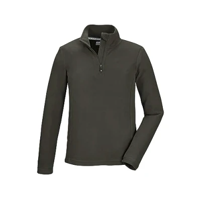 Abbildung von killtec Jungen Fleeceshirt mit Stehkragen und Reißverschluss KSW 184 BYS FLC SHRT, dunkeloliv, 164, 40867 000