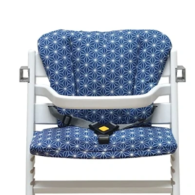 Abbildung von Blausberg Baby Timba Sitzkissen Set für Safety 1st Hochstuhl Happy Star Blueberry Blau