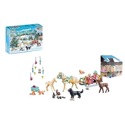 Abbildung von Playmobil 71345 Horses of Waterfall Adventskalender Weihnachtliche Schlittenfahrt 2023