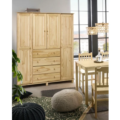 Abbildung von Home affaire Kleiderschrank, (1 St.), gefertigt aus massivem Kiefernholz