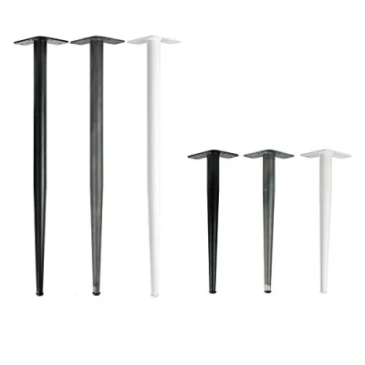 Abbildung von Natural Goods Berlin 4X Conical Legs Tischbeine konisch, pulverbeschichtete Stahlbeine 4mm Grundplatte höhenverstellbarer Bodenschutz DIY (72cm (Esstisch/Schreibtisch), Industrial)
