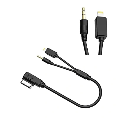 Abbildung von Audioproject A360 Autoradio AMI MDI MMI iPhone 5 + 3,5mm Klinke Audio MP3 Music Interface AUX Radio Adapter Kabel kompatibel mit Audi A1 A2 A3 A4 A5 A6 A8 Q5 Q7 TT VW Golf Passat B6 B7 SEAT Skoda