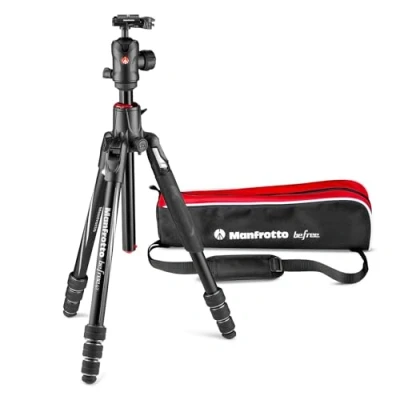 Abbildung von Manfrotto Befree GT XPRO Aluminium Kamerastativ,496 Kugelkopf, Twist Lock System, 90 Grad, 200PL PRO Platte, für DSLRs, spiegellose Kameras mit langen Objektiven, Makrofotografie