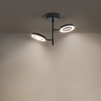 Abbildung von LEDVANCE DECOR SPOT SATURN, 21W, 465lm, schwarz, Spotleuchte, verstellbare Köpfe, vielseitig anwendbar, Innenraumspot, 3 stufige Farbtemperaturregulierung, hochwertiges Gehäuse