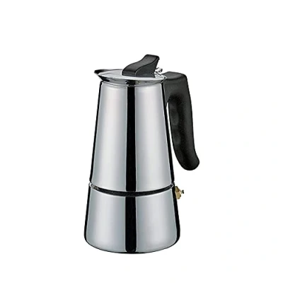 Abbildung von Cilio Espressokocher ADRIANA , Edelstahl Für alle Herdarten geeignet Ø 10 cm, Höhe 19 cm Spülmaschinengeeignet Mokka Kanne 6 Tassen Camping Kaffeekocher