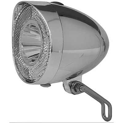 Abbildung von MARWI Fahrradbeleuchtung Scheinwerfer Batterie 20 Lux Klassik LED Schalter chrom