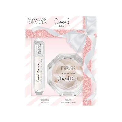 Abbildung von Physicians Formula Mineral Wear Diamond Duo Set, Makeup Set mit Transparentem Puder und Lip Plumper, Pflegende Formeln Leuchtmineralien Vitamin E für Strahlende Looks