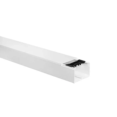 Abbildung von 10m KOMIB Kabelkanal/Kabelkanäle/Kabelführung Verschiedene Größen und Farben Schraubbar 5 x 2m Stangen (Reinweiß (RAL 9010), 90 60 mm)