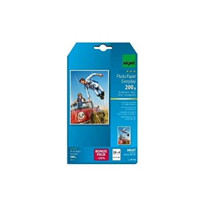 Abbildung von Sigel Fotopapier Everyday plus 10x15cm 200g/qm weiß glänzend VE20+4 Bl