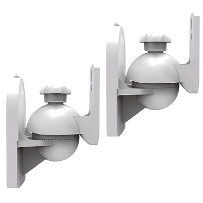 Abbildung von RICOO 2er Set Lautsprecherwandhalterungen, Boxen Wandhalterung, Universale Lautsprecher Wandhalterung (50 x 87 64 mm), Boxenhalterung Wand, Lautsprecherhalterung LH028 W, Halter, Weiß