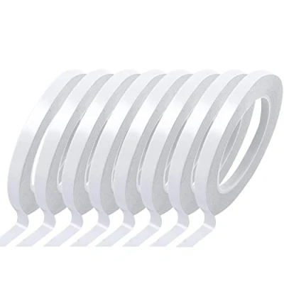 Abbildung von YISUMEI Selbstklebeband mit 8 Rollen von Doppelseitigem Klebeband zum Nähen, Basteln, Handarbeit, Jede Rolle für 12 mm x 25 Meter Weiß