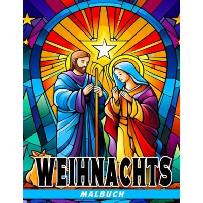 Abbildung von Weihnachtsmalbuch: Die wahre Geschichte von Weihnachten für Kinder Geburt Jesus Christus Große einfache und Ausmalbilder Vorschulkinder