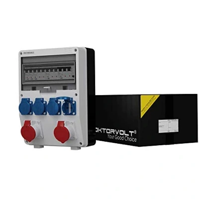 Abbildung von Preis Zone Stromverteiler 2x16A 4x230V Mennekes Dosen Wandverteiler Steckdosenverteiler Baustromverteiler