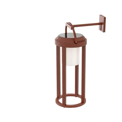 Abbildung von Lucande 2 in 1 LED Solar Wandleuchte Tilena, rost, rund, Alu