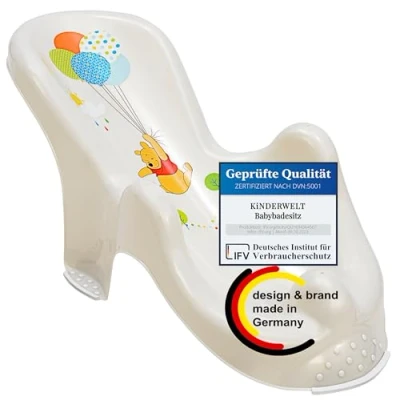 Abbildung von KiNDERWELT Badesitz Anatomischer Babybadesitz Winnie Pooh perlweiß