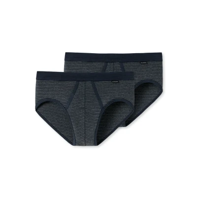 Abbildung von Schiesser Herren Multipack 2pack Sportslip Slip, Dunkelblau, XL EU